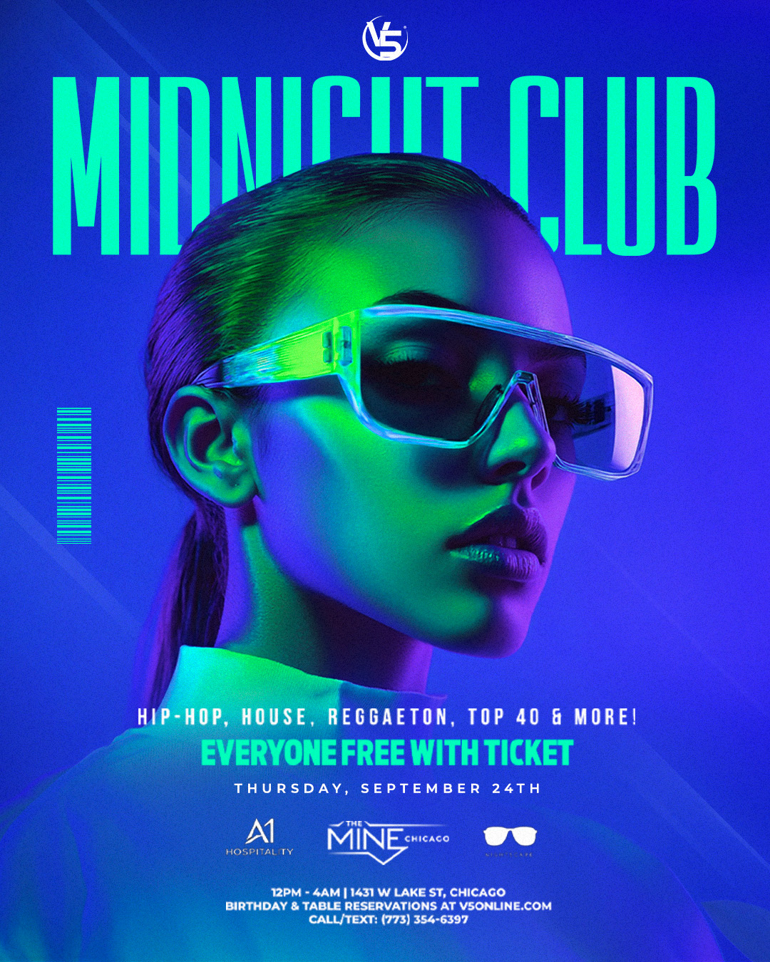 Midnight Club flyer for Thursday, September 24