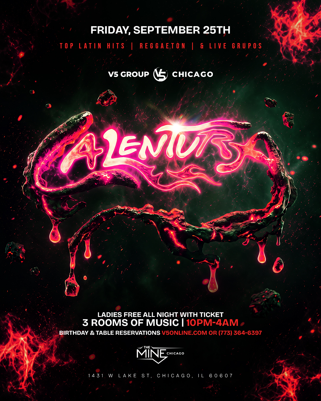 Calentura Fridays flyer