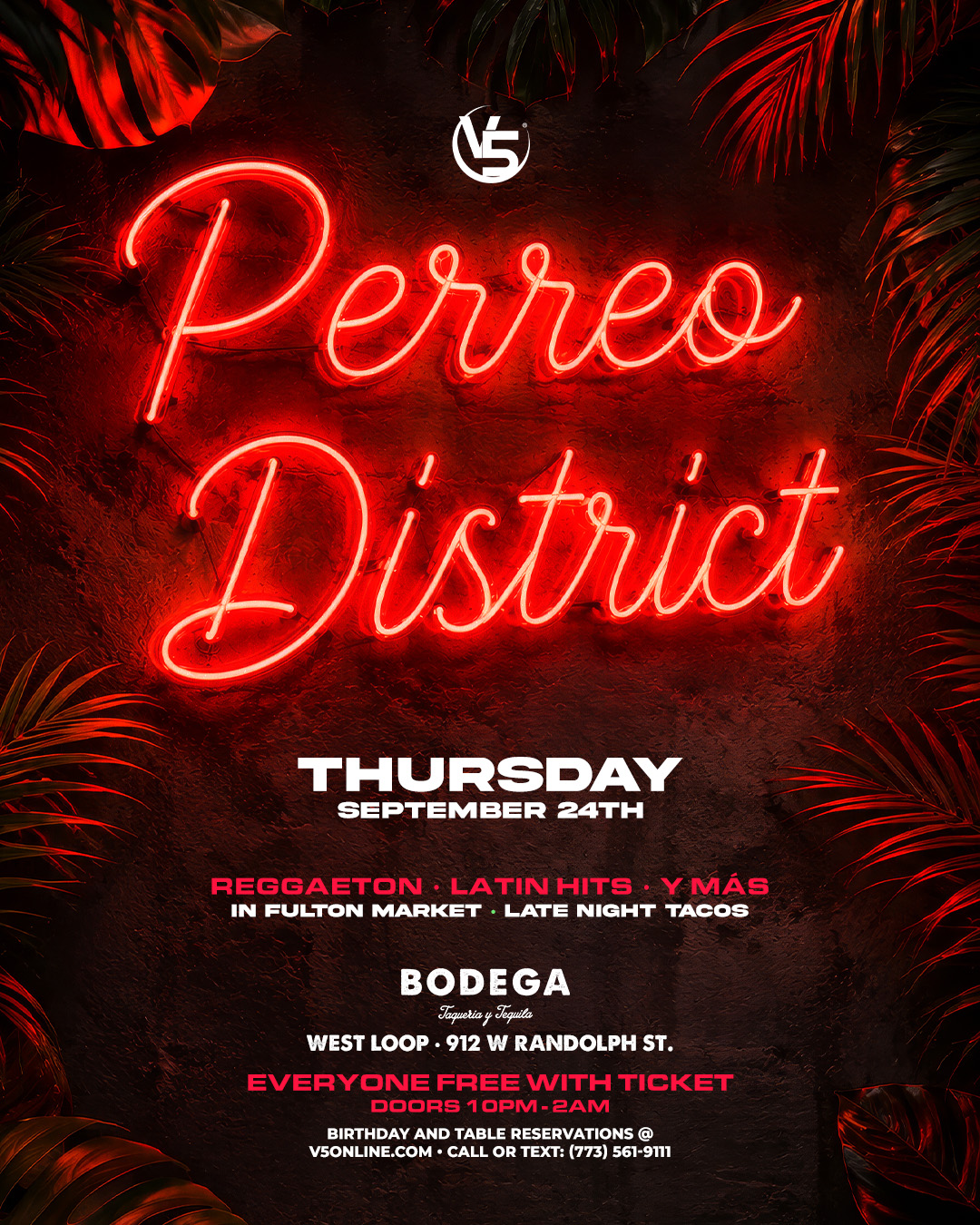 Perreo District | Bodega flyer for Thursday, September 24