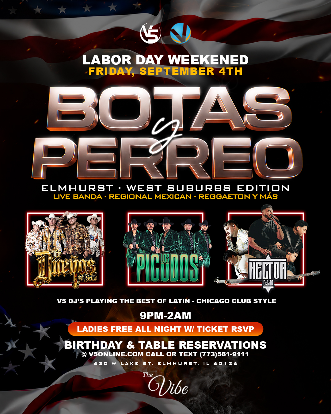 BOTAS Y PERREO | The Vibe event flyer