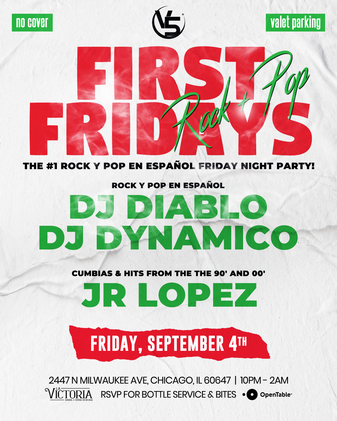 FIRST FRIDAYS ROCK+POP event flyer