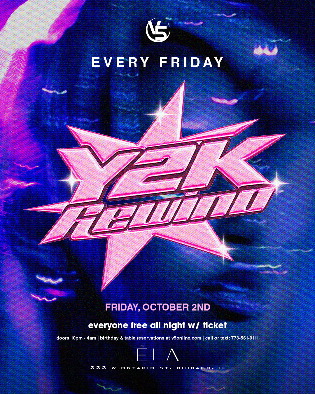 Y2K REWIND | Ēla flyer for Friday, October 2