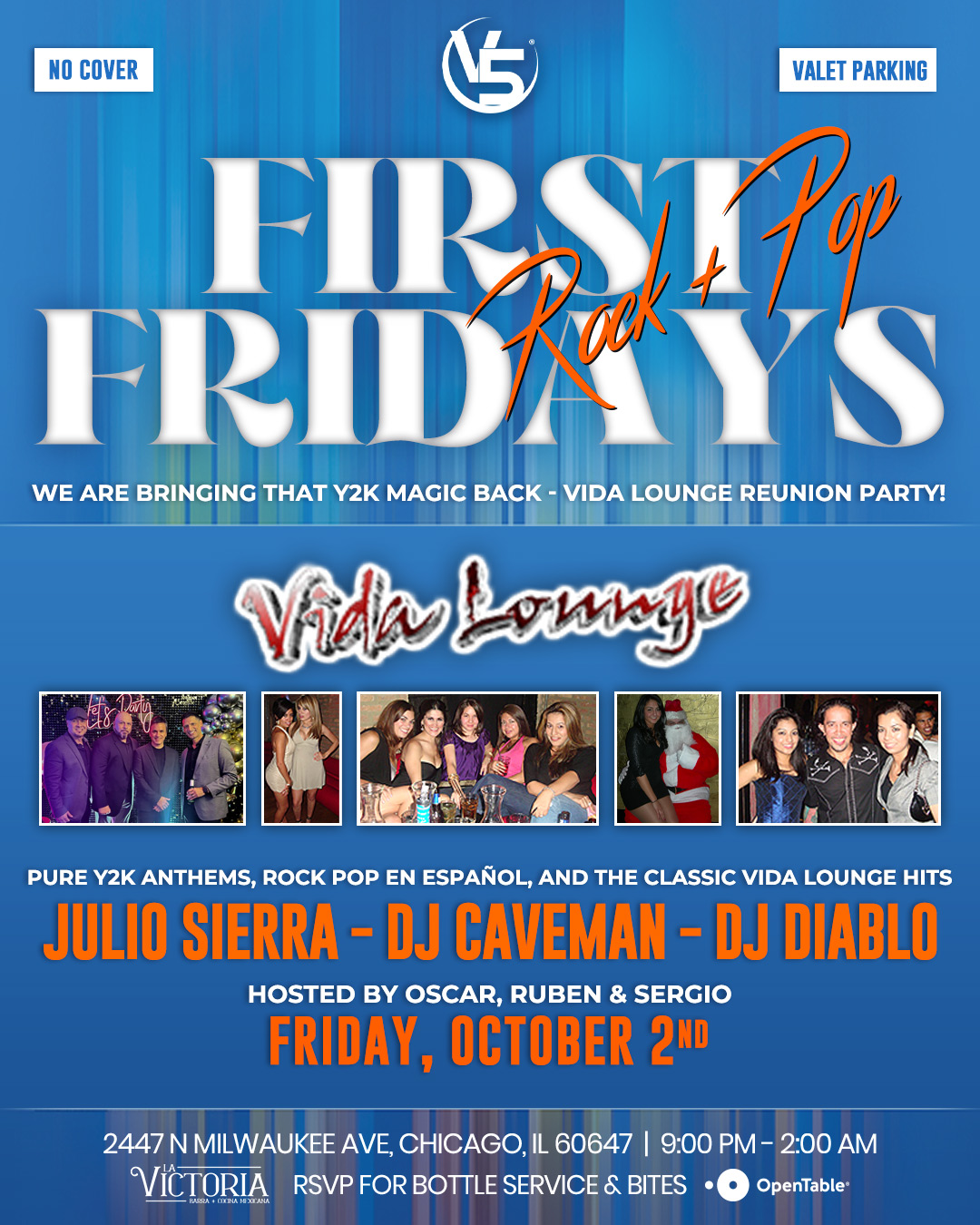 FIRST FRIDAYS ROCK+POP flyer
