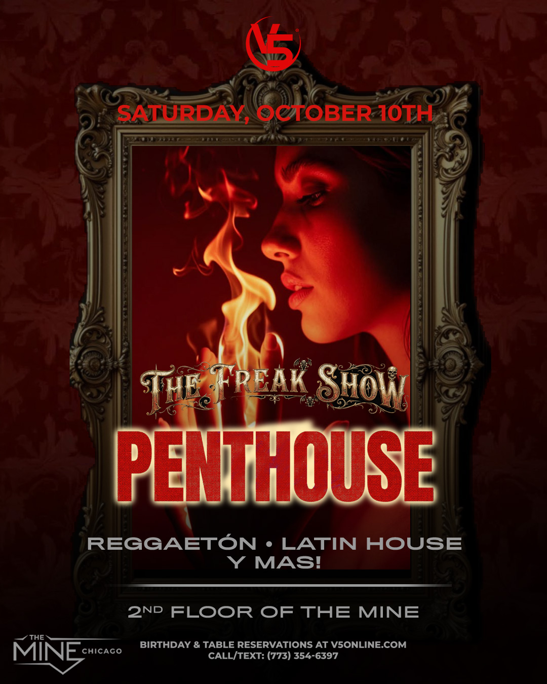 THE FREAK SHOW | PENTHOUSE SATURDAYS event flyer