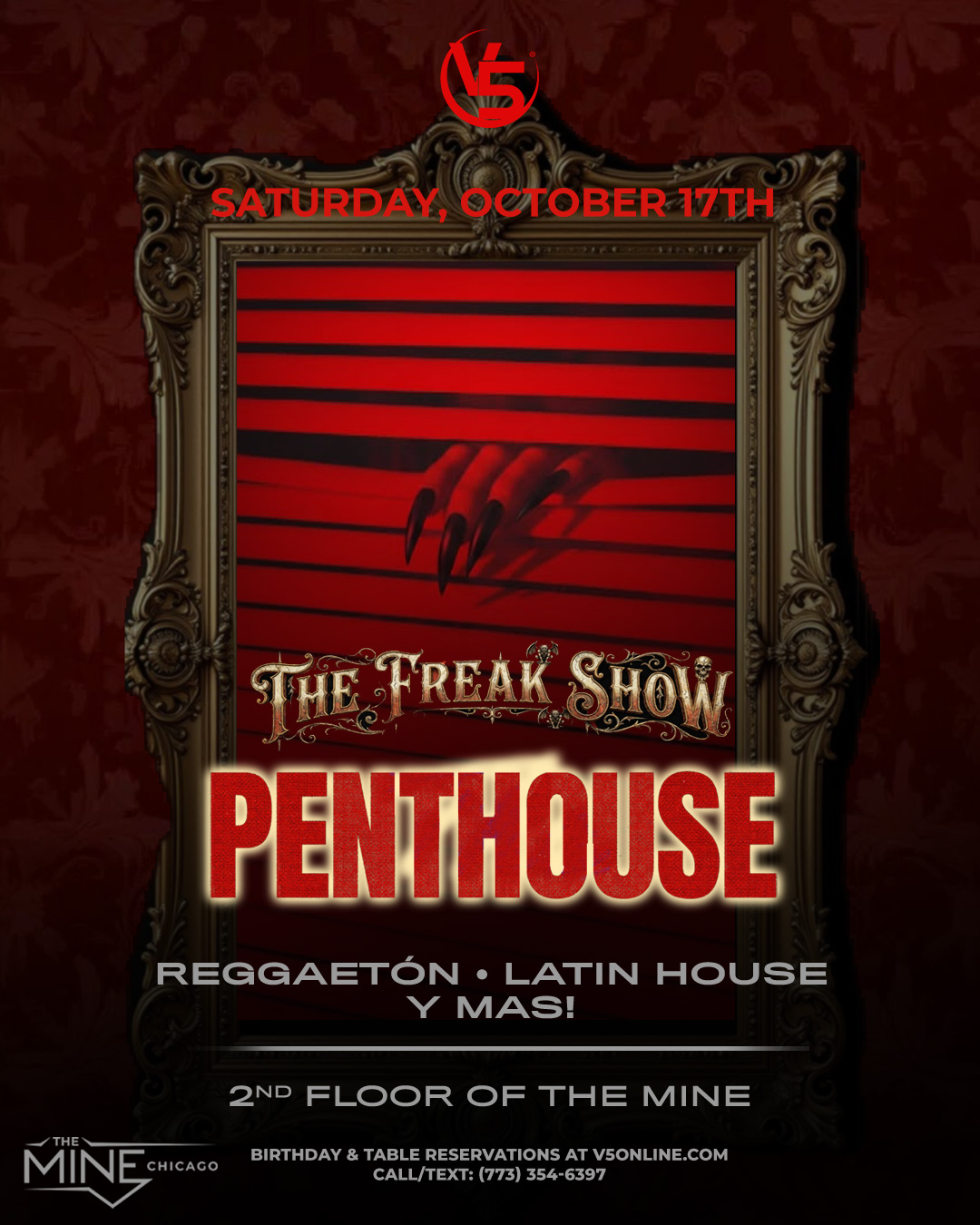 THE FREAK SHOW | PENTHOUSE SATURDAYS event flyer