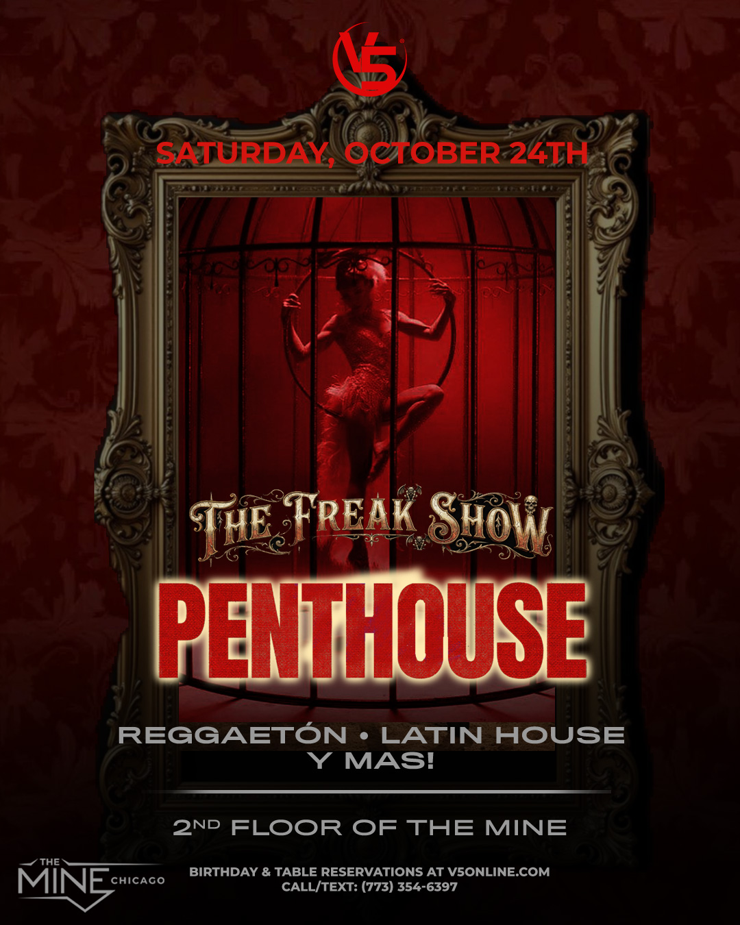 THE FREAK SHOW | PENTHOUSE SATURDAYS event flyer