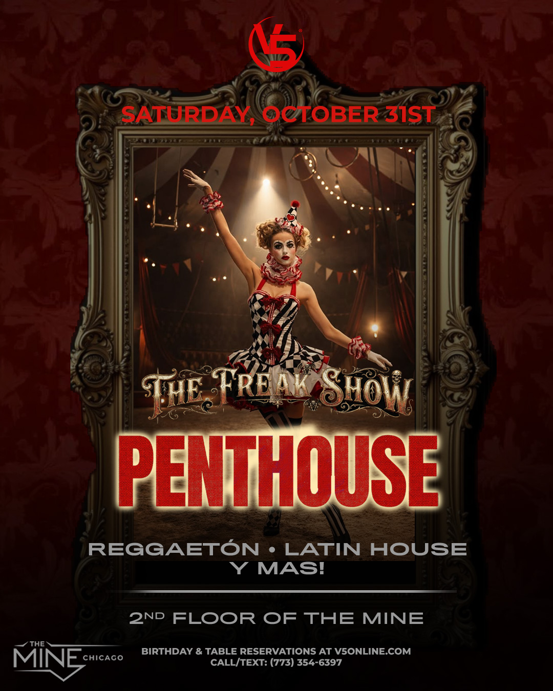 THE FREAK SHOW | PENTHOUSE SATURDAYS event flyer