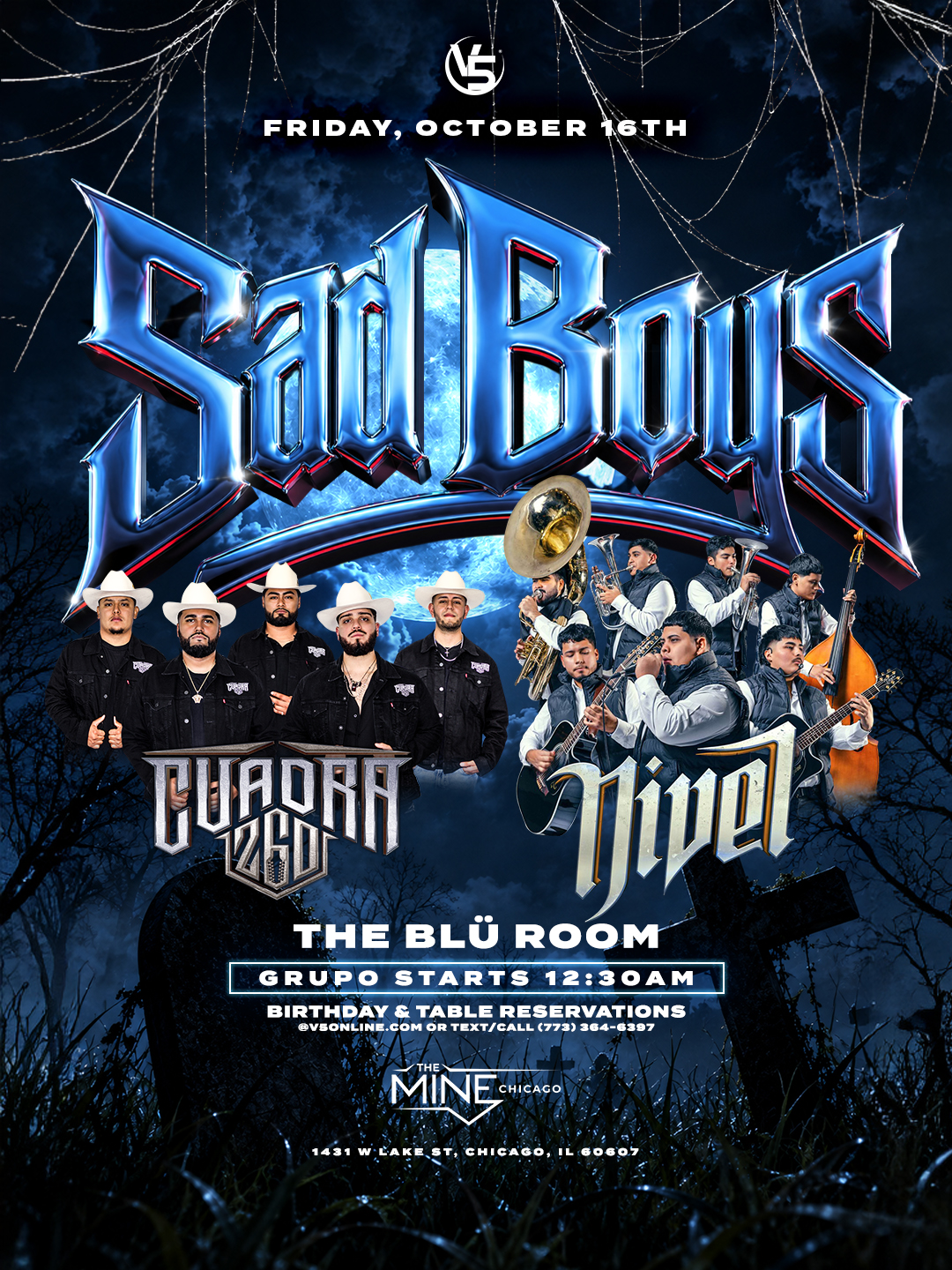 THE BLÜ ROOM event flyer
