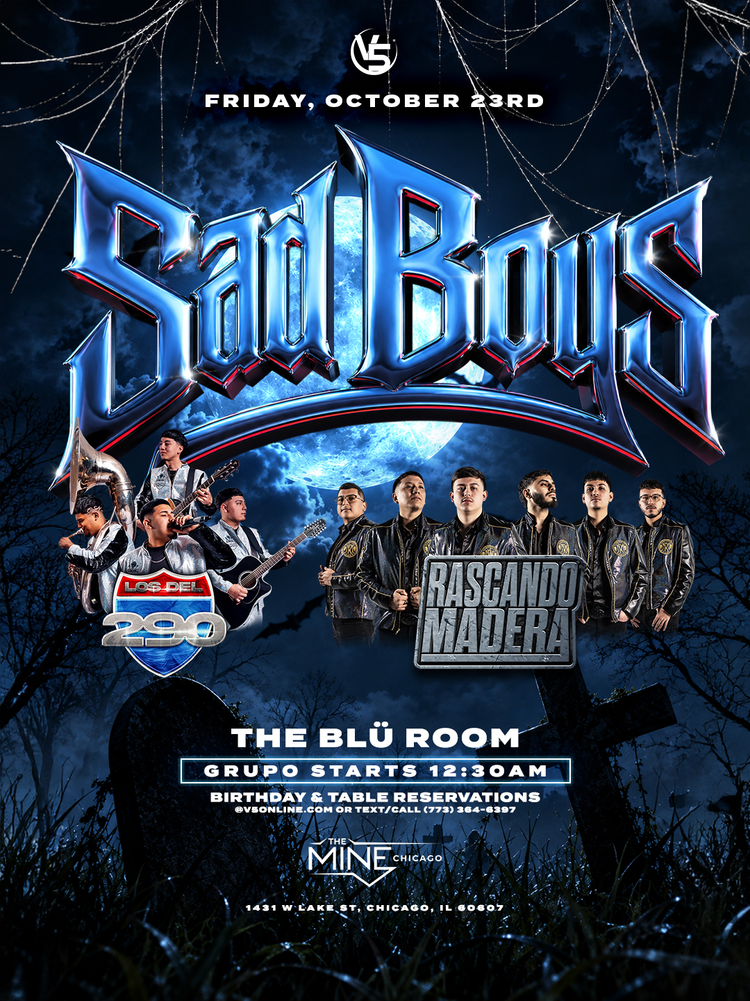 THE BLÜ ROOM event flyer
